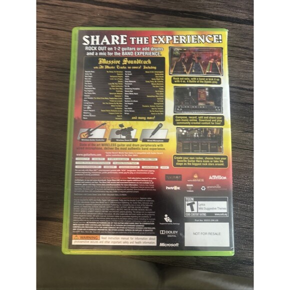 XBOX 360 GUITAR HERO WORLD TOUR Live Complete In Box Manual Included Activision - Picture 2 of 5